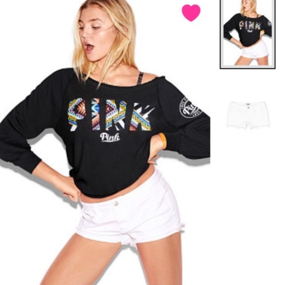 VS PINK Open Neck Crew | Vintage